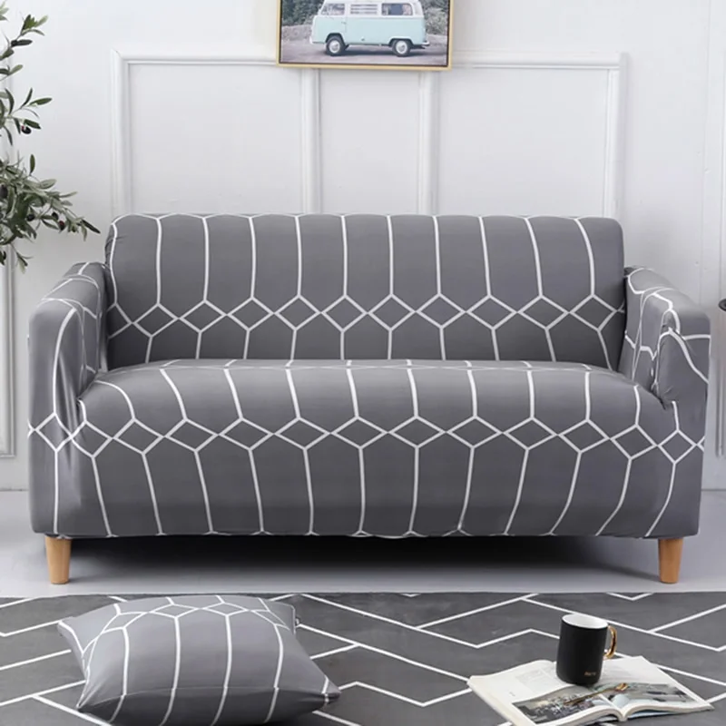 Серая линия Чехлы для дивана тугая обмотка все включено Нескользящие чехлы для диванов для дома гостиной чехлы для диванов - Цвет: K228