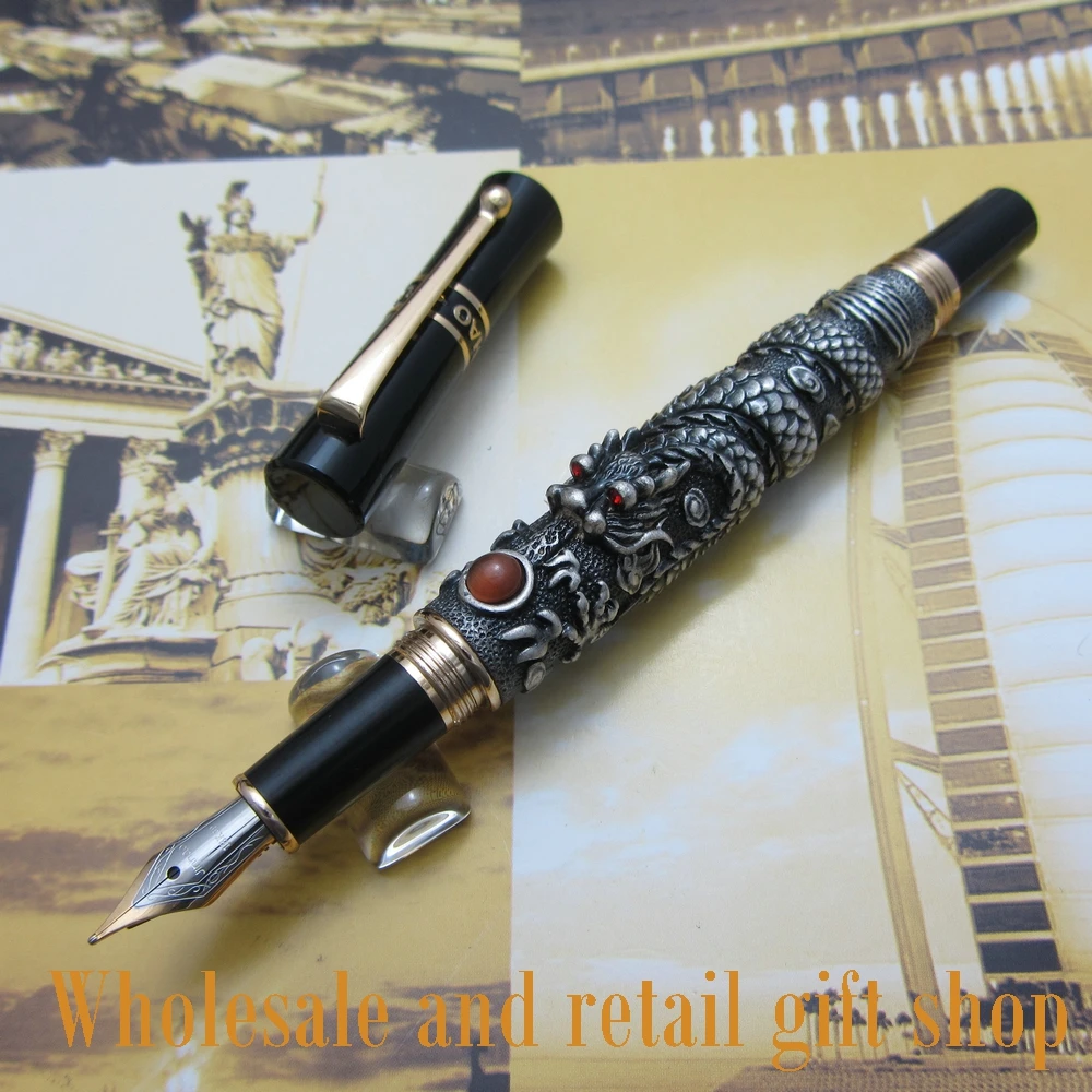 Fountain Pen pen high quality jin hao flying dragon Office gift pen free shipping