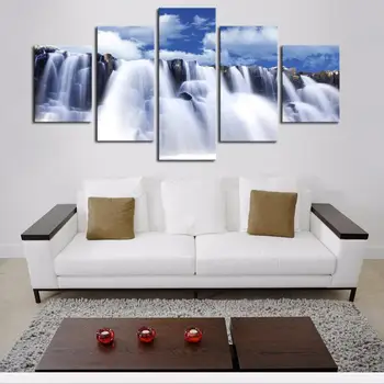 

Unframed 5 PanelsThe Waterfall Picture Print Oil Painting Modern Canvas Wall Art for Wall Decor Home Decoration Artwork