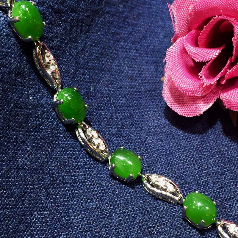 

Starfield Vintage Retro Thai Silver S925 Sterling Silver Natural Noble Female Bracelet Girl