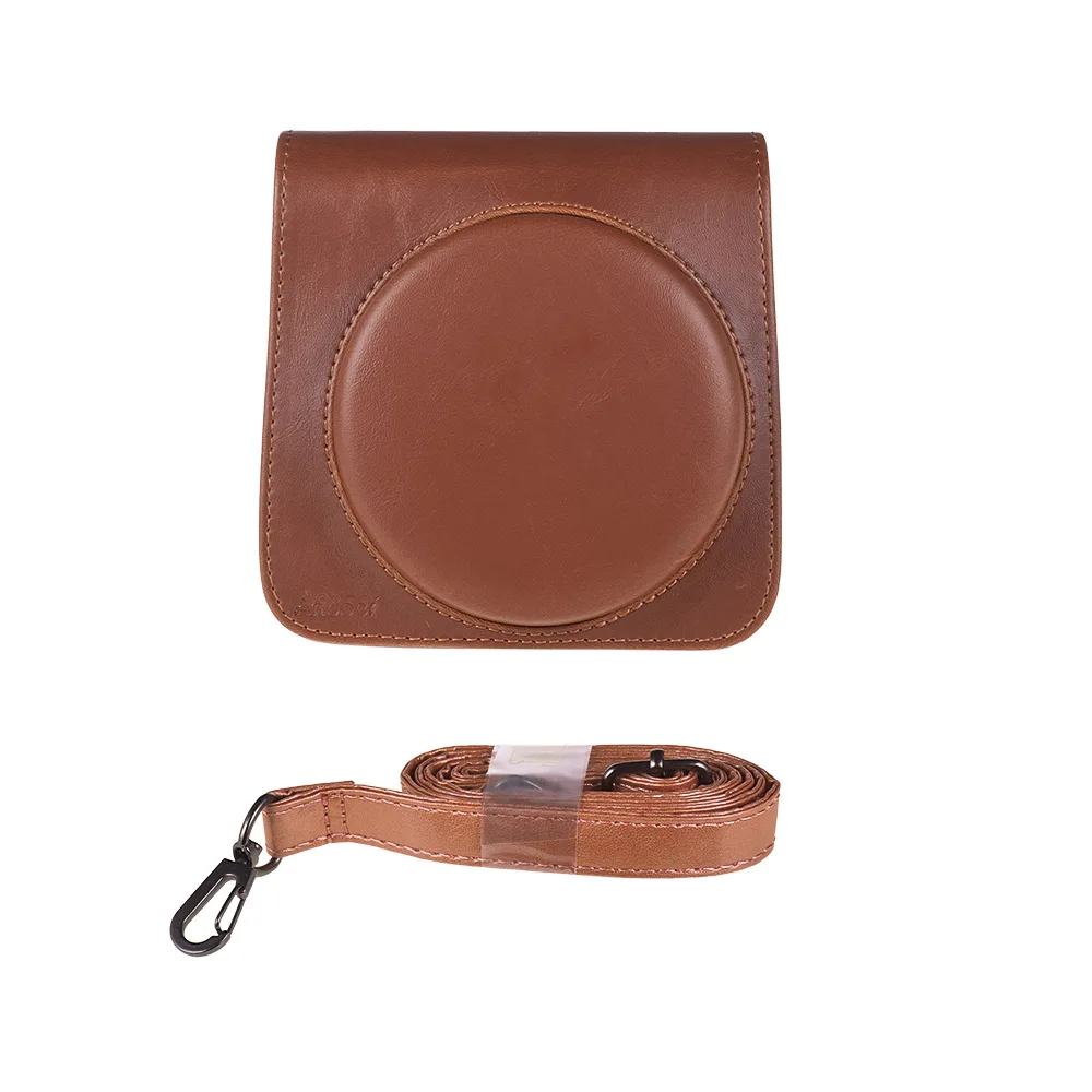 Andoer защитный чехол для камеры коричневый/розовый/черный сумка из искусственной кожи с ремешком для Fujifilm Instax Square SQ6