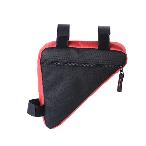 Треугольная велосипедная сумка с передней трубкой, велосипедная сумка, водонепроницаемая, MTB, дорожная сумка, держатель, седло, велосипедные аксессуары - Цвет: Red