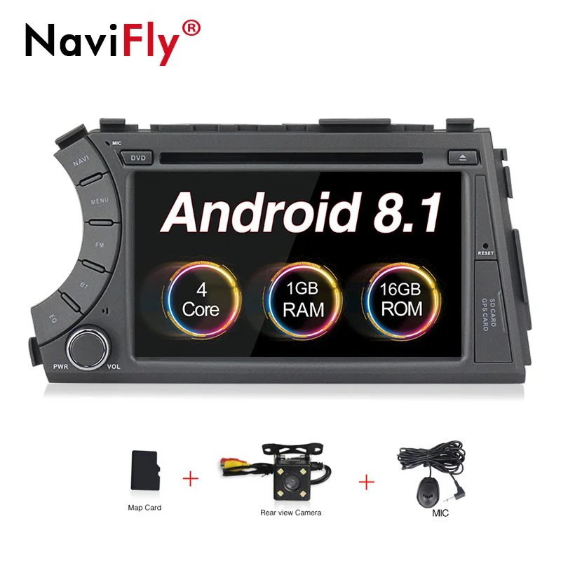 NaviFly " 2din Android 8,1 Автомобильный мультимедийный dvd-плеер для Ssangyong Kyron Actyon автомобильный Радио плеер с wifi BT gps SWC - Цвет: car camera