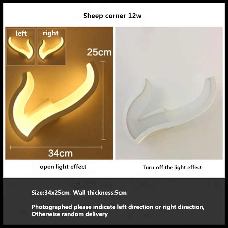 

12W Led Acrylic Wall Lamp Wall Mounted Sconce Lights lamp Decorative Living Room Bedroom Corridor Wall Lights