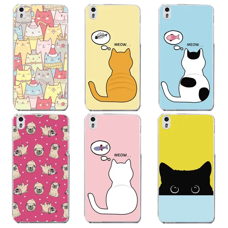 Cartoon Cat Soft Clear TPU Phone Case For HTC D820 M8 M9 A9 Dog Cow Animal Cute Coque Silicone Fundas Back Cover Free Shipping | Мобильные