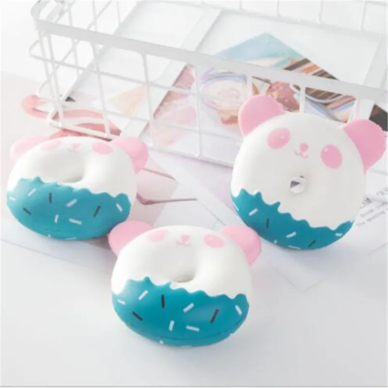 اسفنجي دونات الدب Squishies بطيء ارتفاع لينة ضغط محشوة اسفنجي لعب الهاتف ديكور سحر أحزمة هاتف المحمول #