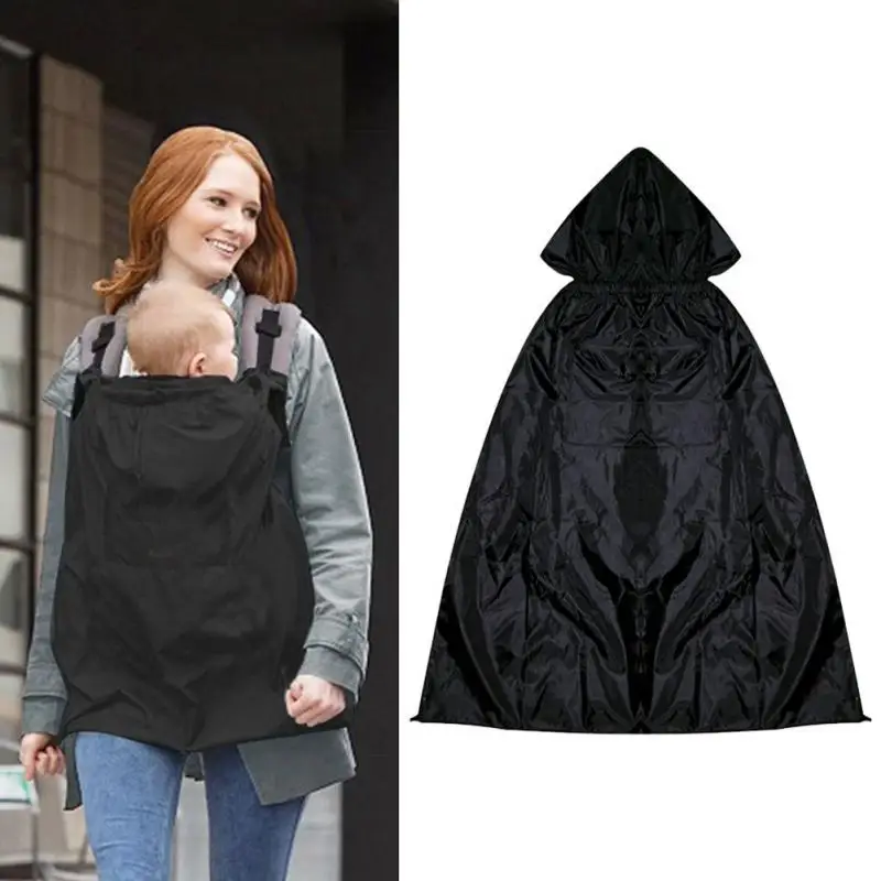 

Unisex Child Baby Kids Winter Rainproof Windproof Blanket Carrier Cloak Sun/Rain Cover Black
