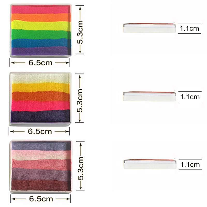 Online Körper Malen gesicht malen regenbogen make up pigment 50 gr satz farbe malerei wasser basierend split kuchen pintura gesichts apt pintura corporal