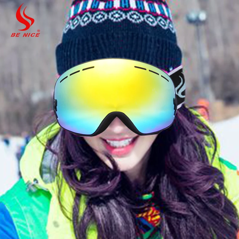 BE NICE BRAND Fashion Snow Glasses /UV Protection Multi Color/ double