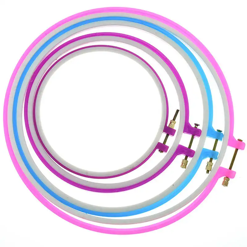 1PC Plastic Embroidery Frame Cross Stitch Hoop Set Embroidery Hoop Ring