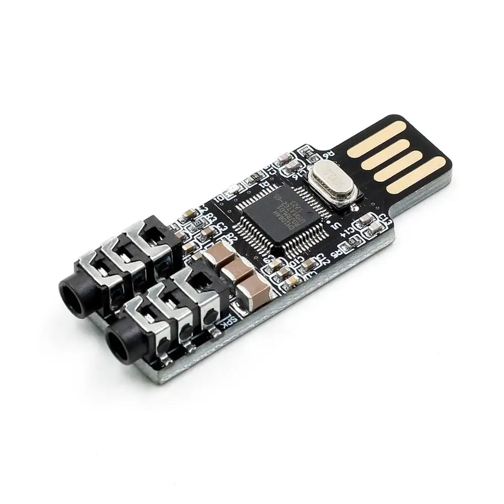 Внешняя звуковая карта CM108 USB накопитель подходит для ноутбуков и
