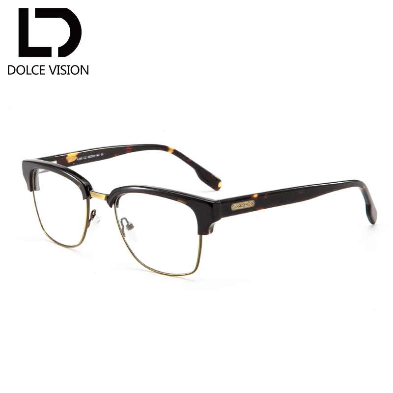 

DOLCE VISION Retro Men Glasses Half Frame Original Design Optical Prescription Graduated Glasses Male Photochromic Spectacles