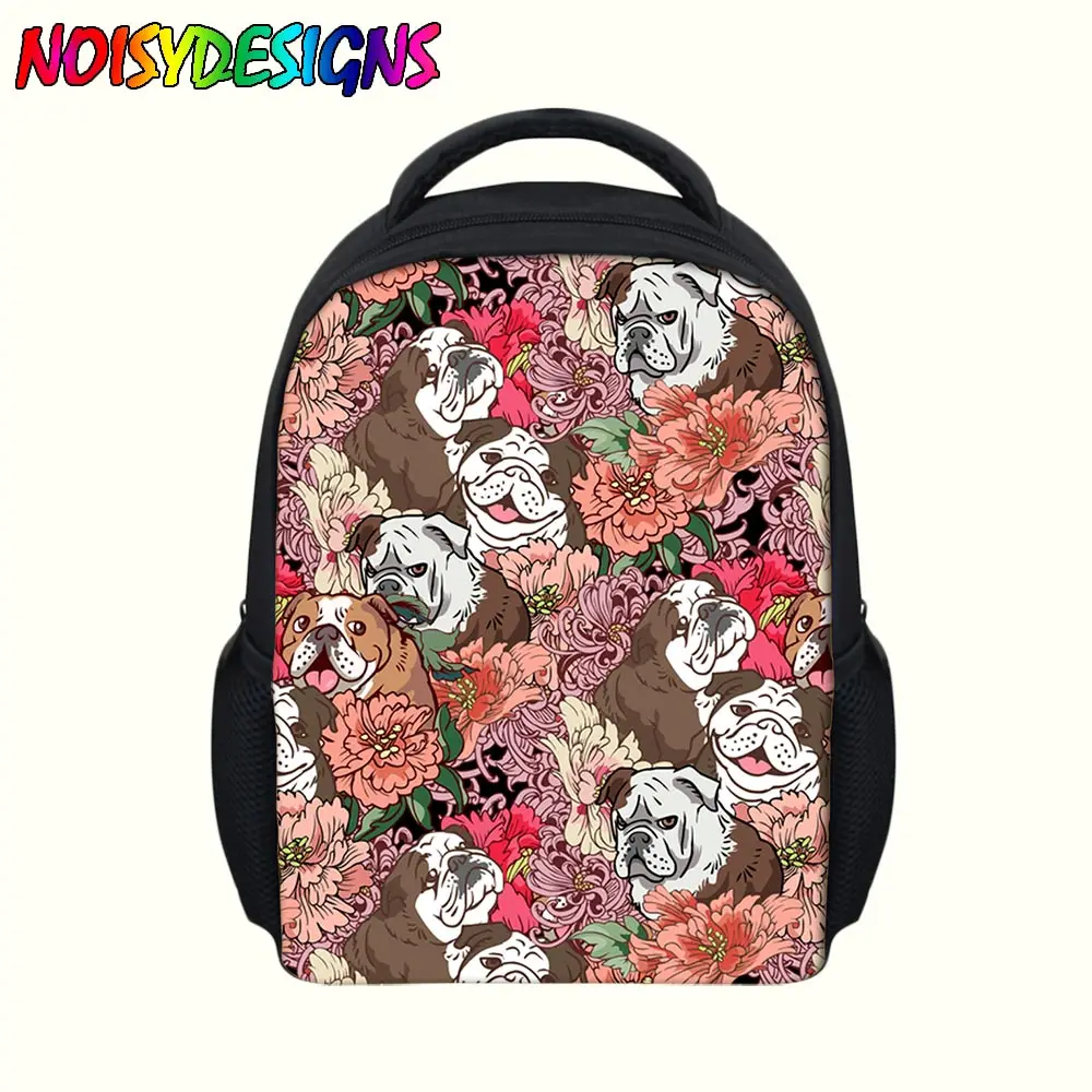 NOISYDESIGNS/детские школьные сумки с изображением животных английских бульдогов
