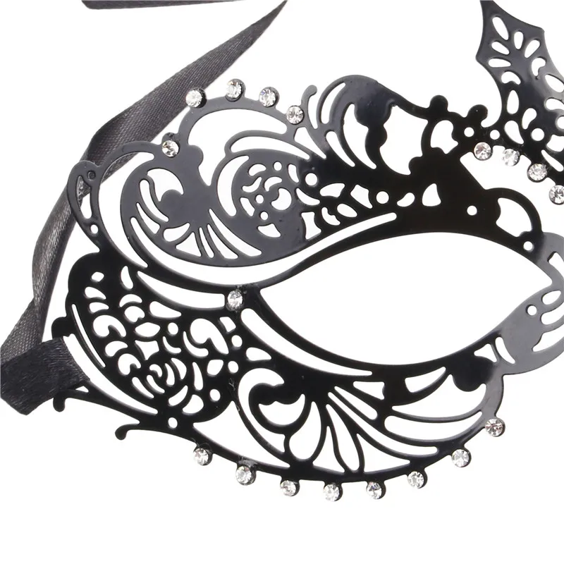 Для женщин пикантные черные сапоги из металла кружево маска на глаза для вечеринки Карнавальная маска костюмы на Хэллоуин Карнавальная маска