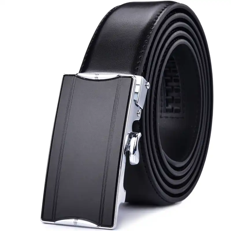 mens black leather dress belt