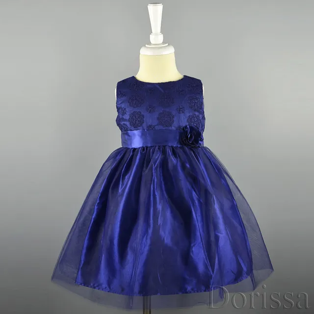 2016 Summer Princess Baby Toddler Girl Party Dress Red Prom Flower