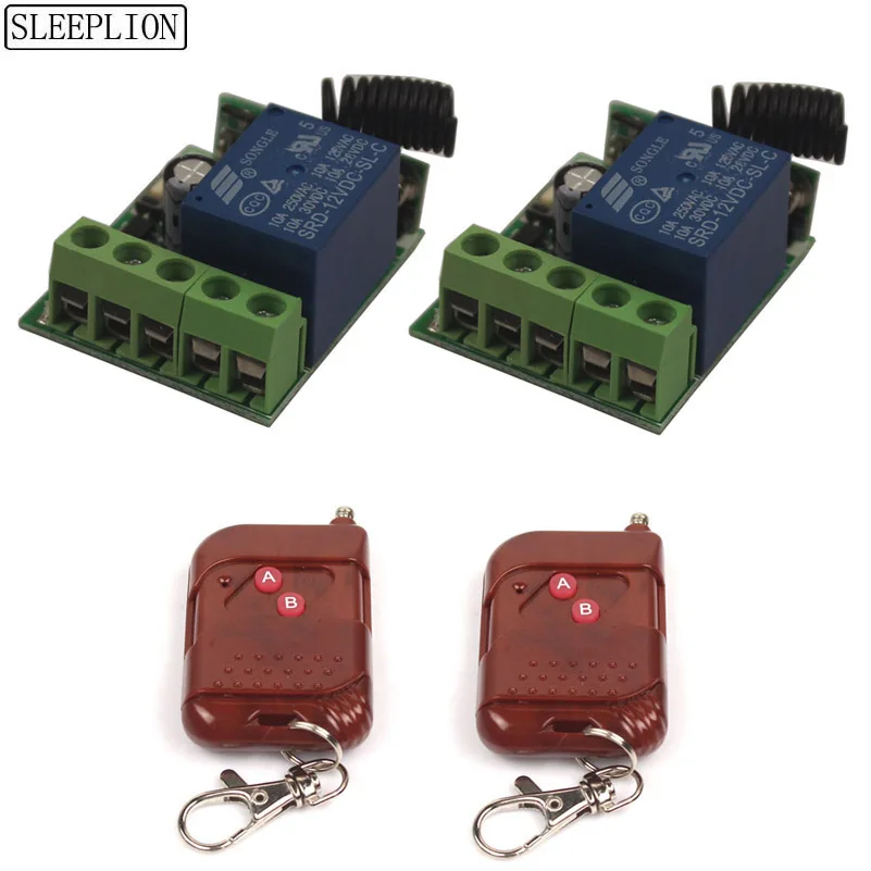 Universal Lighting Door Auto Curtains Remote Switch 12V 10A Wireless Switch Multi Toggle Relay Module Transmitter Kits-2