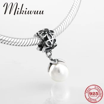 

Fashion 925 Sterling Silver Garland Flower Pearl Fine Pendants Fit Original Pandora Charm Bracelet Jewelry making