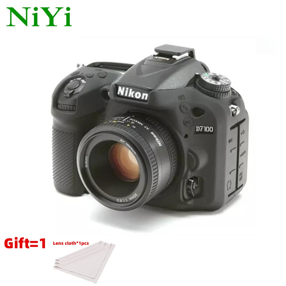 NiYi лучший резиновый силиконовый чехол для корпуса защитная рамка для Nikon D7100/D7200 DSLR мягкая сумка для камеры