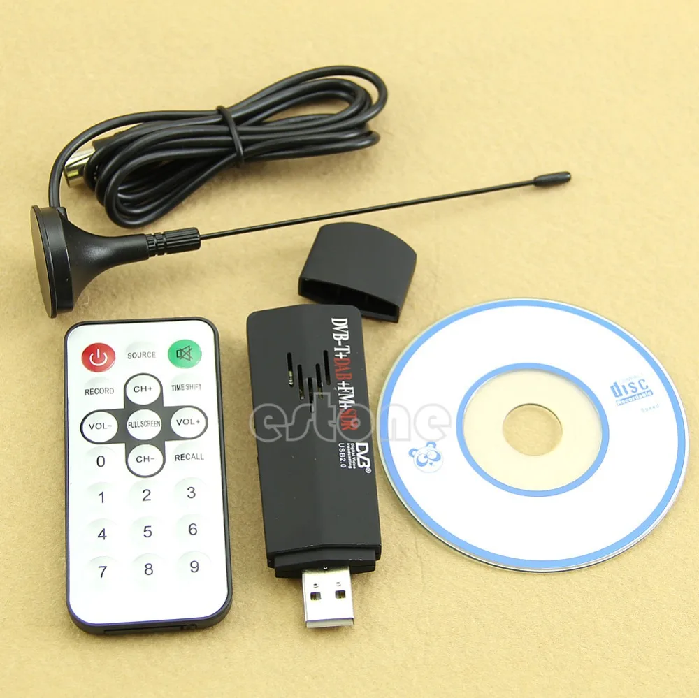 JINSHENGDA ROHS цифровой USB HDTV тюнер FM+ DAB DVB-T RTL2832U+ R820T Поддержка SDR тюнер приемник