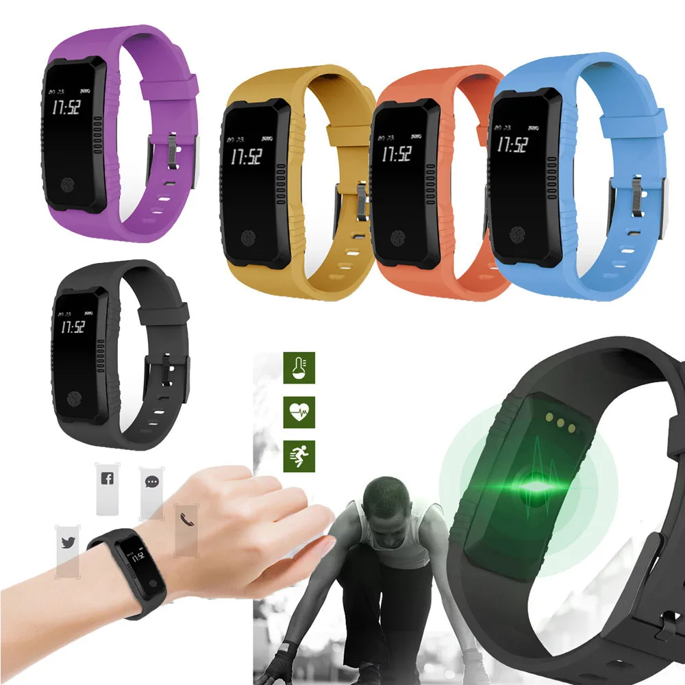 2018 New Design H1 Heart Rate Blood Pressure Monitor Slot Wrist Waterproof Bluetooth Smart Watch relogio