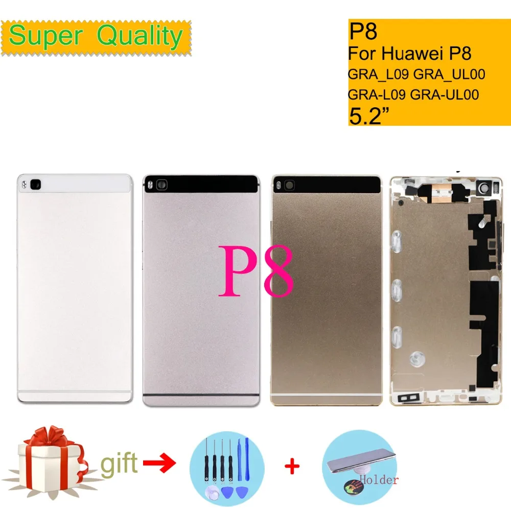 

Original For Huawei P8 GRA_L09 GRA_UL00 GRA-L09 GRA-UL00 Housing Battery Cover Back Cover Case Rear Door Chassis Shell housing