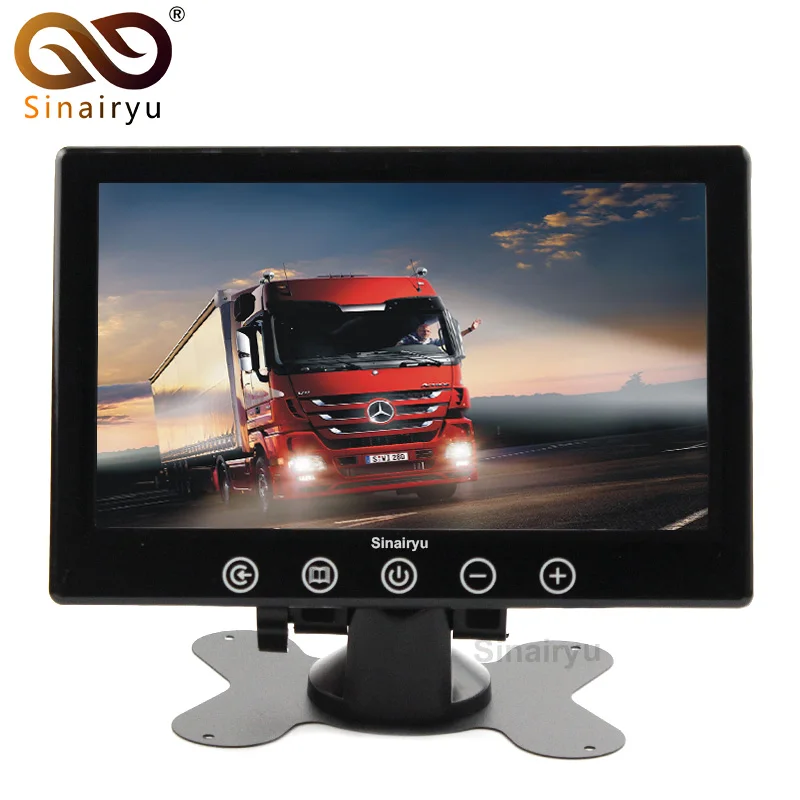 

Sinairyu HD 7" TFT Screen Rear View Parking Monitor Headrest Monitor Video PLayer With 2 Video Input Parking Assistance Monitor