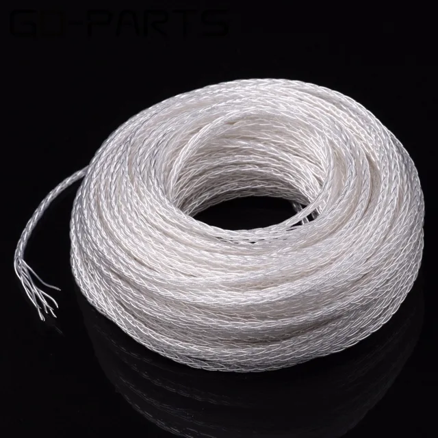 Cheap Braided High Purity Teflon Silver Headphone Wire Cable HIFI Audio DIY Headset Earphone Upgrade Cable 8 Cores 7 Strands*0.1mm Cheap Braided High Purity Teflon Silver Headphone Wire Cable HIFI Audio DIY Headset Earphone Upgrade Cable 8 Cores 7 Strands*0.1mm