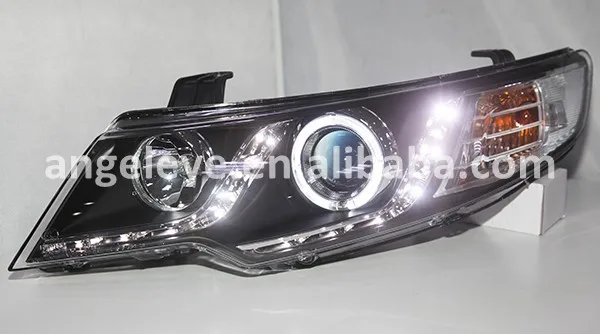 2009 2013 год для KIA Cerato Forte светодиодный ные фары Angel Eyes LD|led angel eyes|angel eyes headlightled |