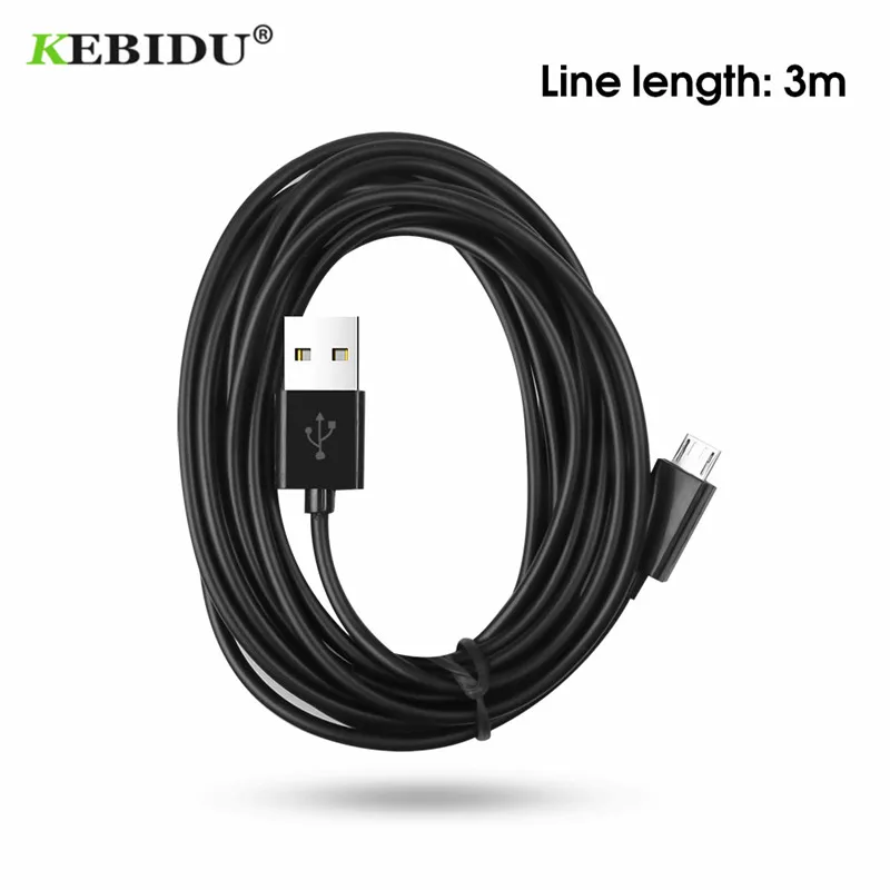 Кабель зарядного устройства микро usb KEBIDU 3 м для Sony Playstation PS4 4 Xbox One беспроводной