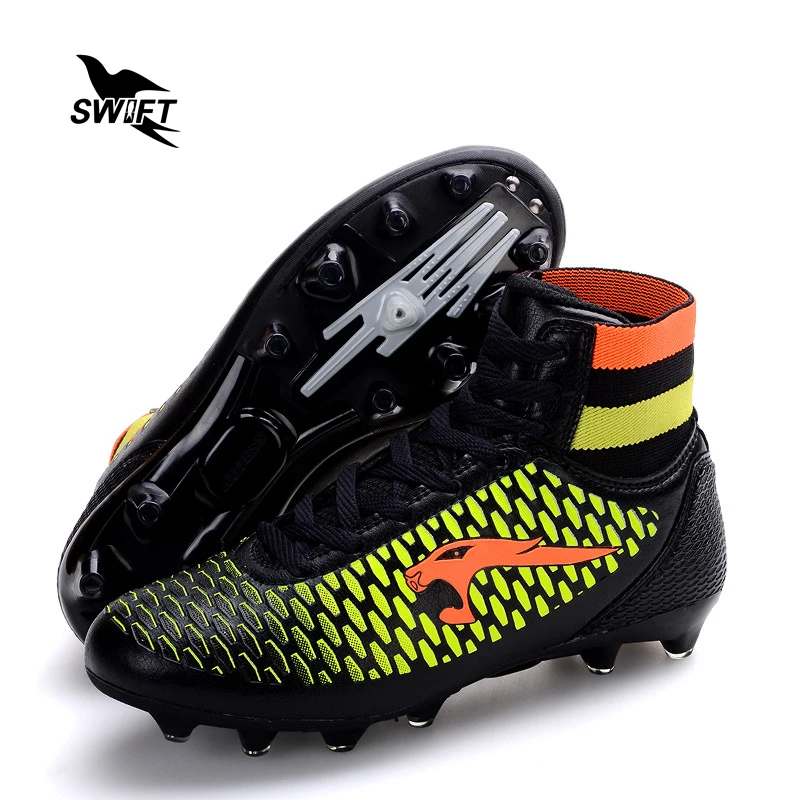 

Professional High Ankle Mens FG Soccer Shoes New Male Football Boots Cheap Women Futsal Cleats Top Original Football Sneakers