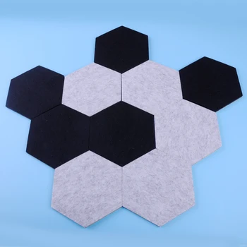 

LETAOSK 5pcs Home Living Kids Room Hexagon Felt Wall Sticker Board Decorative Mural Ornament Multipurpose Creative Sheet Panels