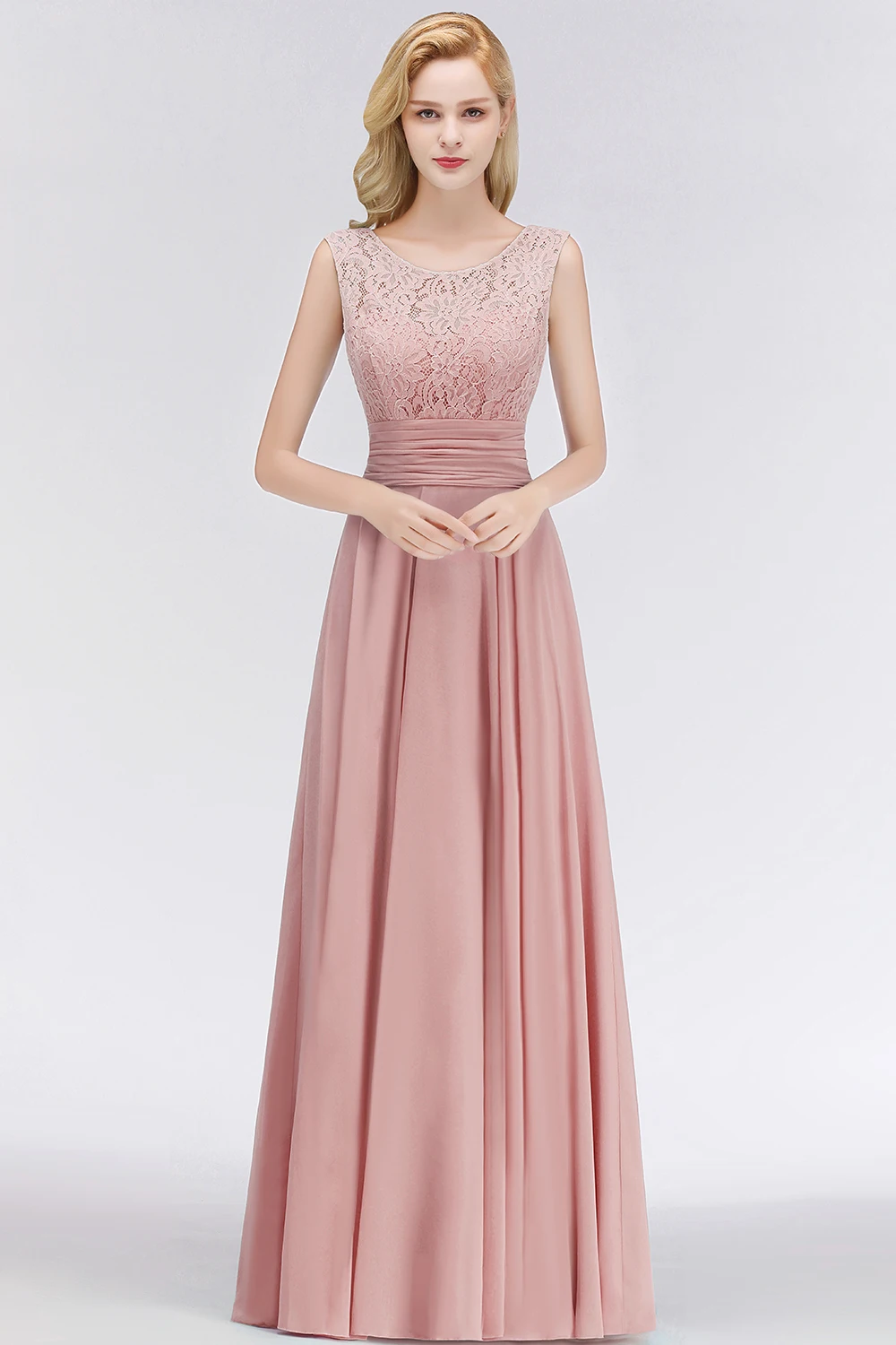 Robe demoiseur d'honneur, ТРАПЕЦИЕВИДНОЕ, пыльно-розовое, кружевное платье подружки невесты, длинное, шифоновое свадебное платье подружки невесты