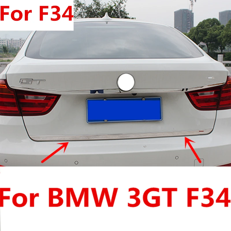 Подходит для BMW 3 серии bmw 3GT F34- задний багажник дверь крышка багажника отделка молдинг автомобильные аксессуары