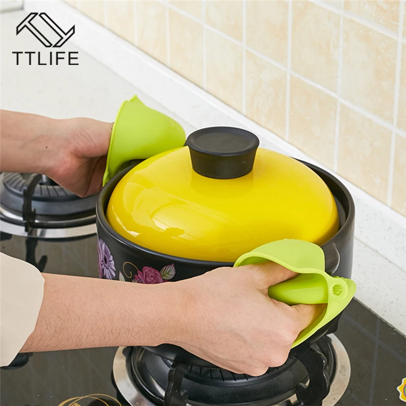 TTLIFE новая форма для выпечки торта термостойкая силиконовая перчатка для духовки Короткий Палец Зажим для руки прихватка удобный держатель для горшка