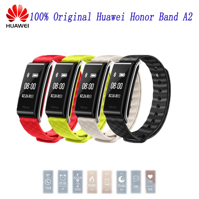 100% Original Honor Color Band A2 Wristband Sleep Heart Rate Monitor Bracelet Fitness Tracker IP67 Bluetooth OLED 100% Original Honor Color Band A2 Wristband Sleep Heart Rate Monitor Bracelet Fitness Tracker IP67 Bluetooth OLED