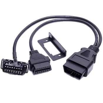 

KWOKKER OBD2 Connnector Cable OBDII Y Adapter Diagnostic-tool Connector Cable Snap-in 1 to 2 OBD 2 Cable