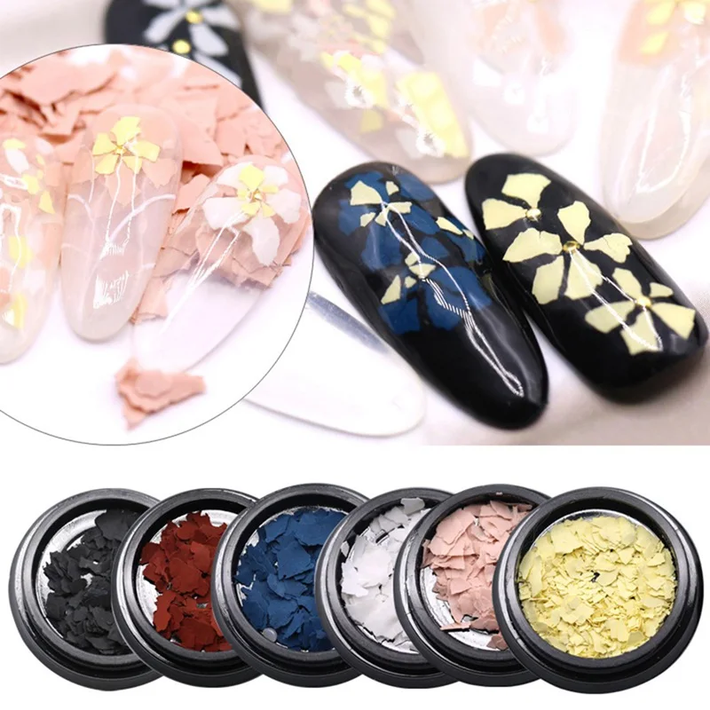 

1 PC DIY Irregular Shell Fragment Nail Art Decorations Natural Dyeing Abalone Debris Nail Modification Paillette Manicure Tips