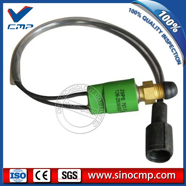 E320B 320B 320C Excavator Hydraulic Pressure Sensor 126-2938X03 with Big Circle Plug