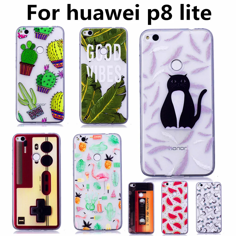 new luxury pattern cases for huawei p8 lite 2017 TPU silicone case p8lite capa Coque Fundas covers phone shell |
