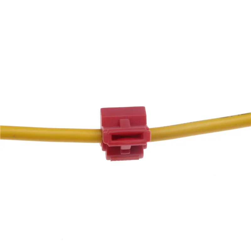 100 шт. T Tap/Папа изолированные стыковые Разъемы 22 18 AWG красный Быстрый Сращивание