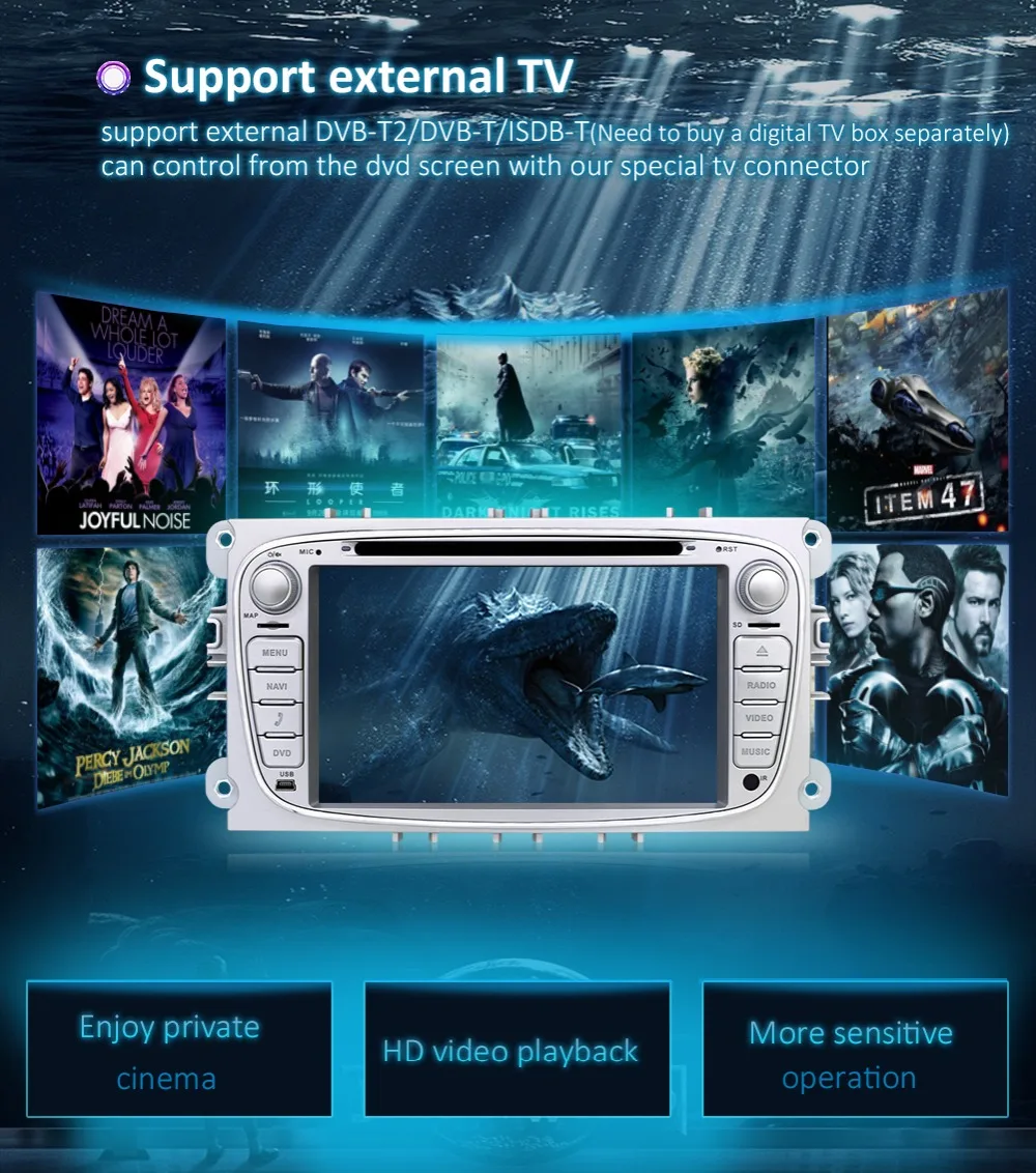 Discount 2G RAM 32G ROM Quad core android 7.1 car dvd for Ford focus Mondeo S-max smax Kuga c-max gps radio video wifi multimedia player 16