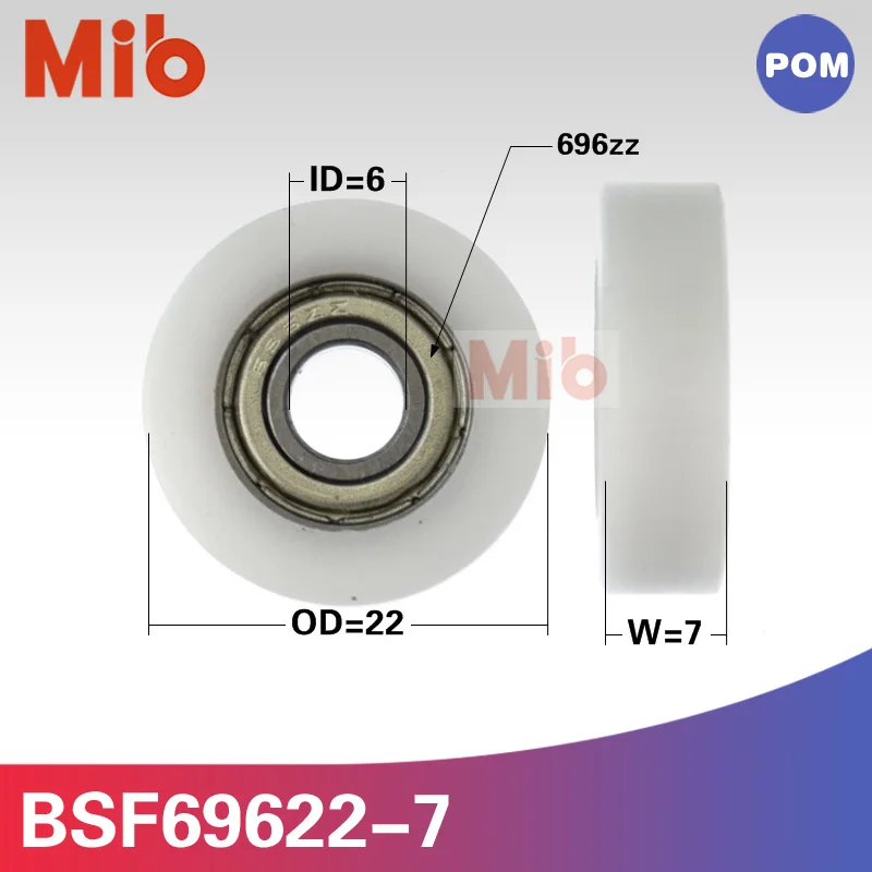 

1pcs/lot paper currency sorter 0.86inches glass door window sliding roller wheel 696zz 696z 696 bearing roller BSF69622-7
