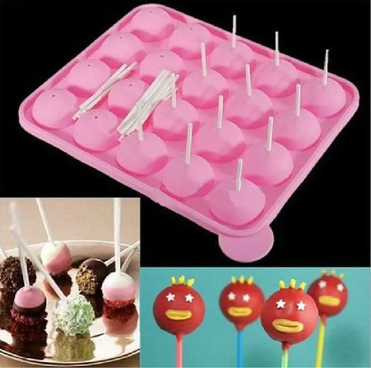 20 Holes Silicone Cake Molds Lollipops Moulds Chocolate Jelly Candy