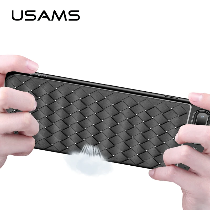 USAMS Breathable Case For iPhone 7 8 TPU Back Cover for 7&amp8 Plus Anti-fall Cooling Breathing Phone Cases iphone8 |