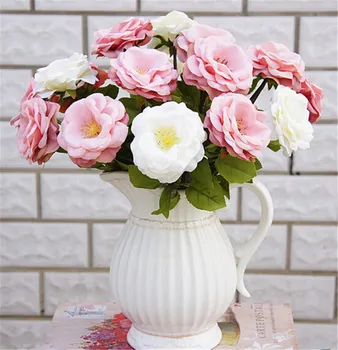 

10Pcs Fake Single Australia Rose Flower 38cm Long Table Flower for Wedding Centerpiece Christmas Artificial Decoration