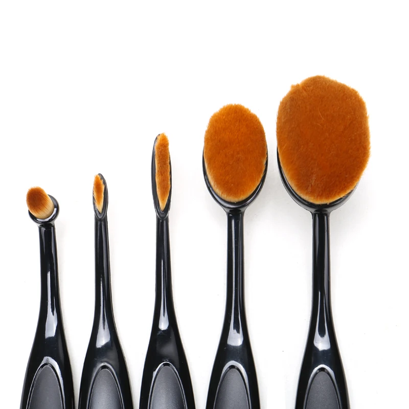 5pcs Toothbrush Makeup Brushes Professional Oval Beauty Essentials Make
