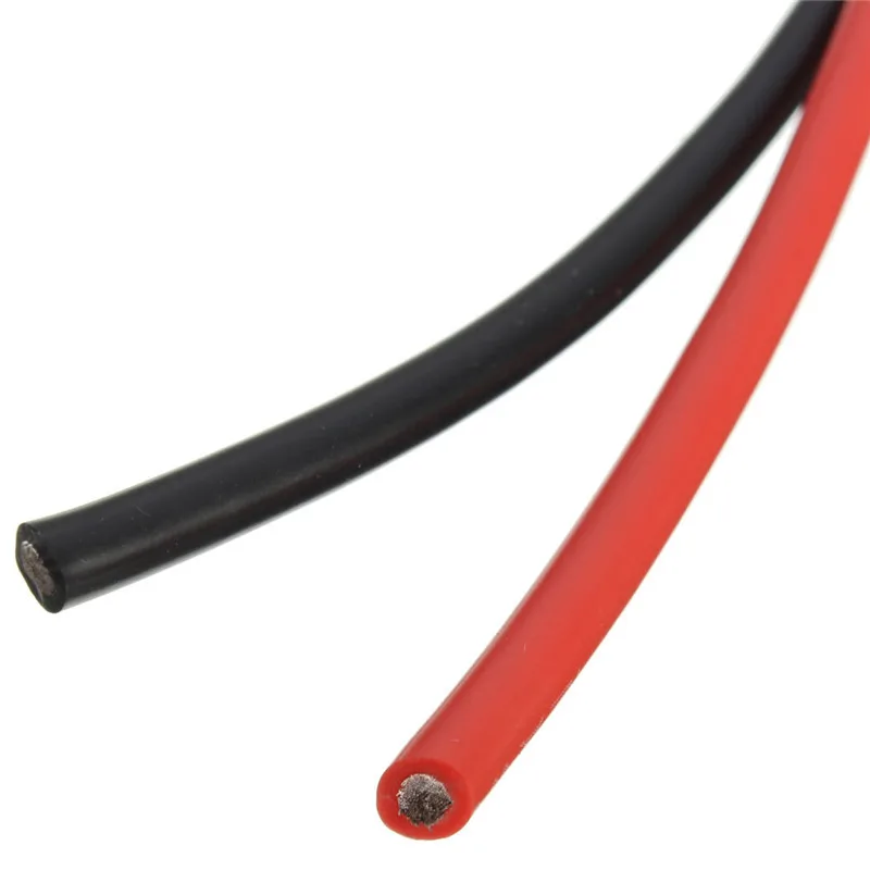 5 м черный+ 5 м красный два провода 22/24AWG силиконовый провод SR провод гибкий многожильный медные электрические кабели