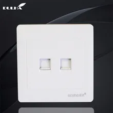 Телефонная и компьютерная настенная розетка с двойным портом RJ45 Интернет CAT5 Сетевой разъем для передачи данных+ RJ11 тел универсальная электрическая розетка