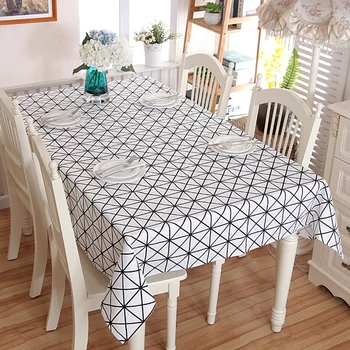 

Modern Simple White Black Grid Rectangle Table Cloth 1pcs Quality Soft Tablecloth For Party Outdoor Quality 9 Sizes Table Cover